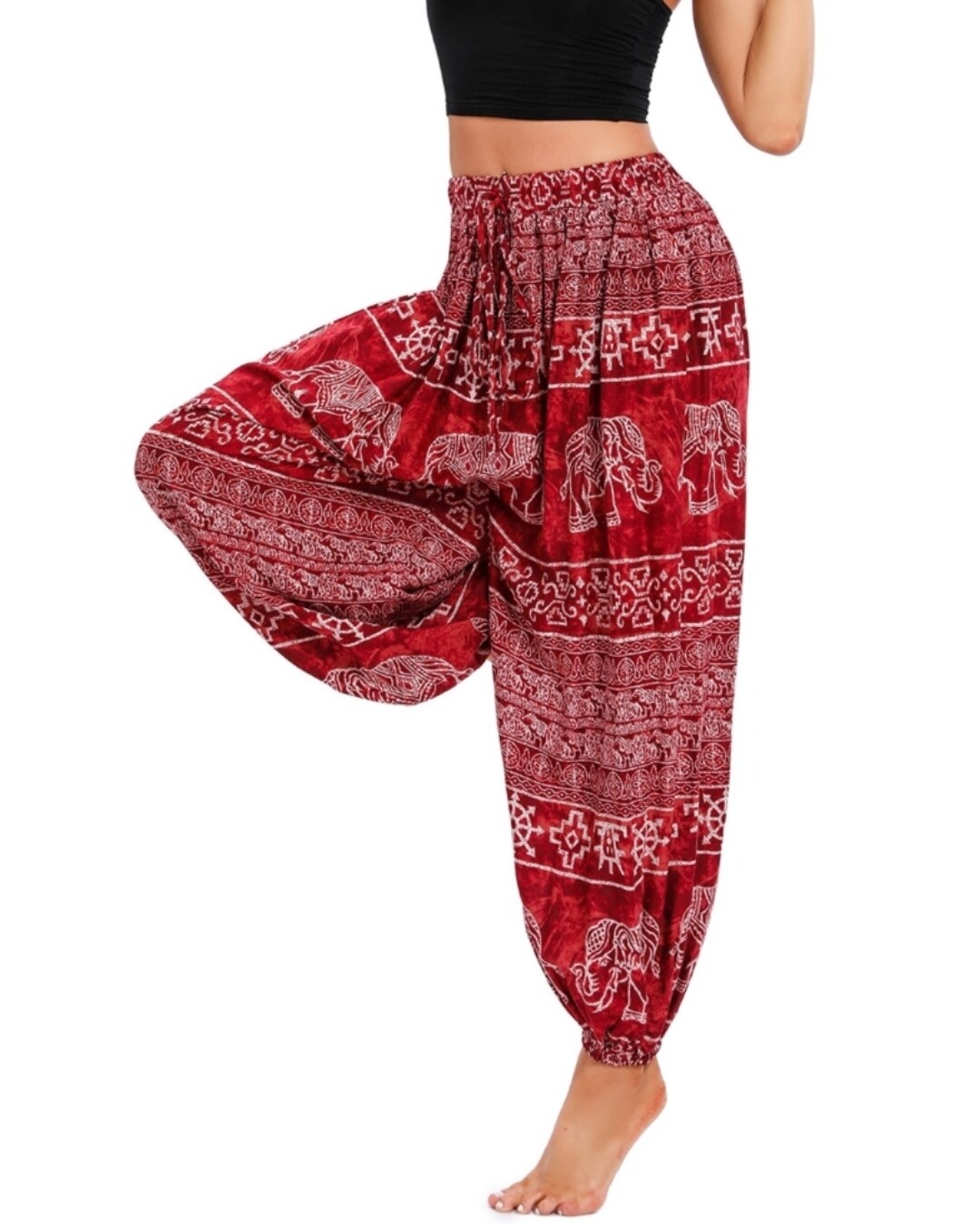 Baggy Trousers Yoga Harem Pants  Baggy Yoga Pants Elastic Waist