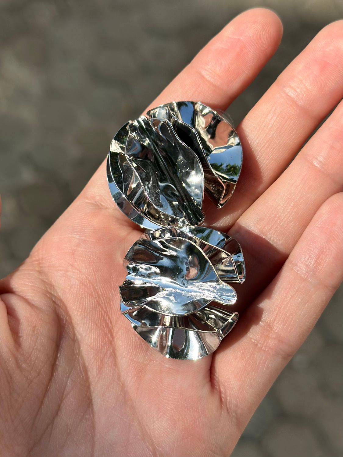 PENDIENTES FLOR PLATA