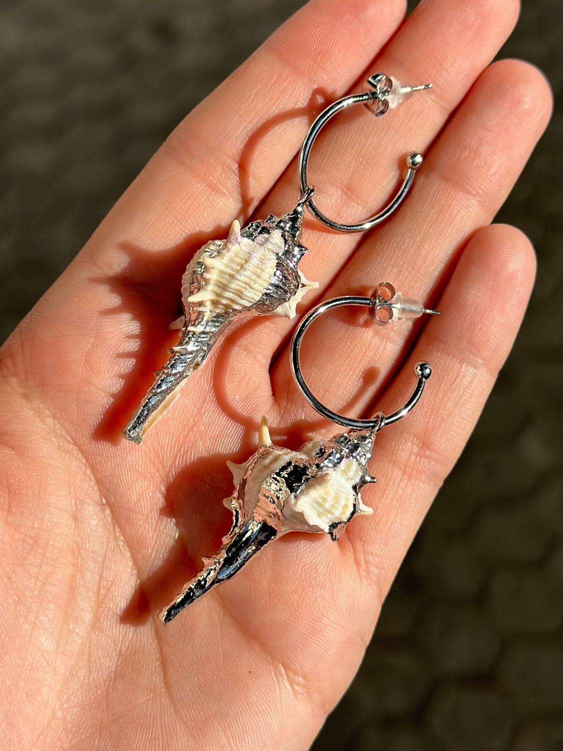 PENDIENTES CARACOLA PLATA