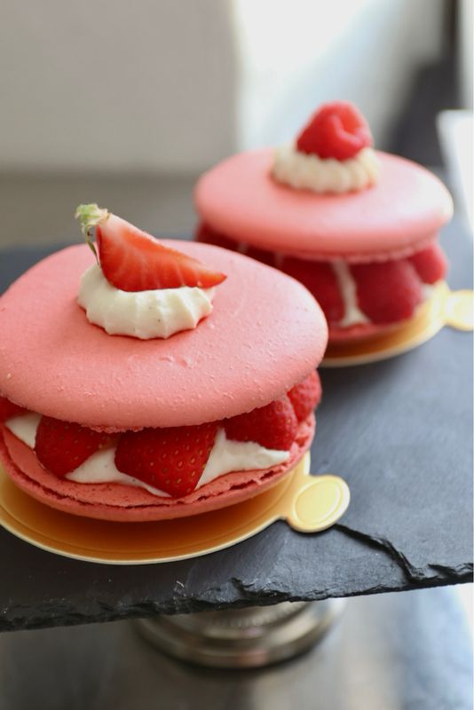 Macaron-Törtchen Erbeere
