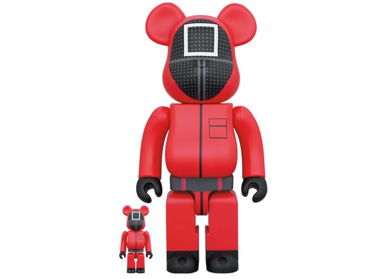 Bearbrick Squid Game Guard (Square) 100% &amp; 400% Set