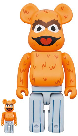 Bearbrick Sesame Street Oscar the Grouch (The Original Orange Fur Ver.) 100% &amp; 400% Set