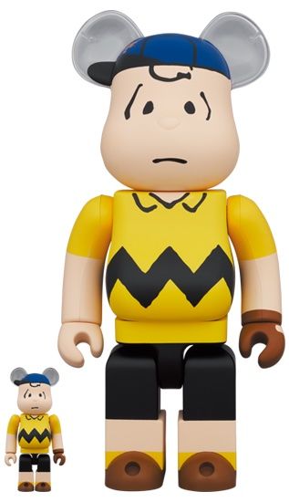 Bearbrick Peanuts MLB New York Mets Charlie Brown 100% &amp; 400% Set