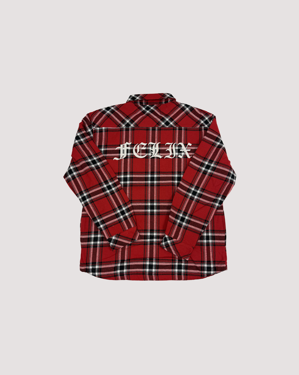 Plaid Flannel Shirt Red FW 24