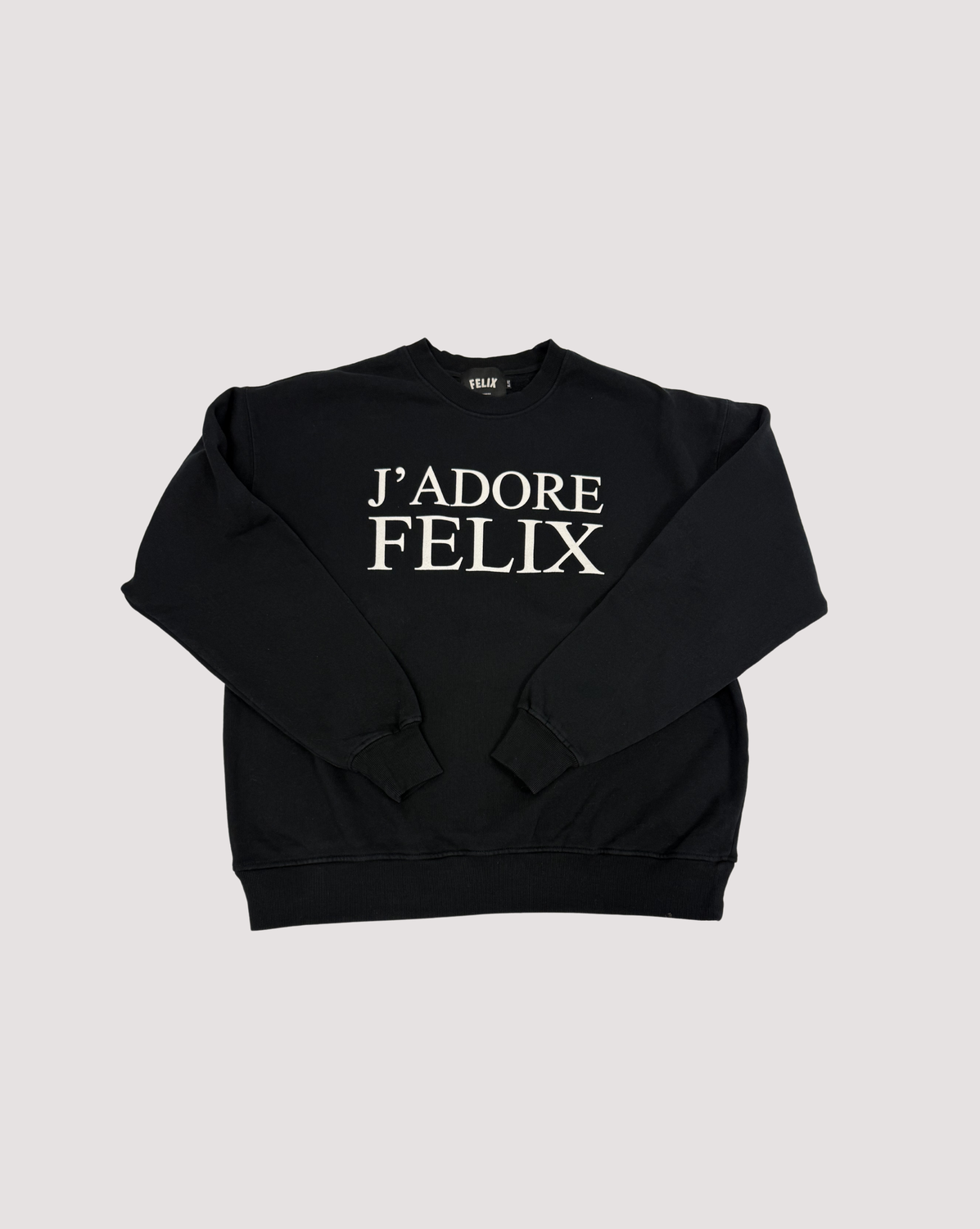 Crewneck &quot;J&#39;adore Felix&quot; Black FW24