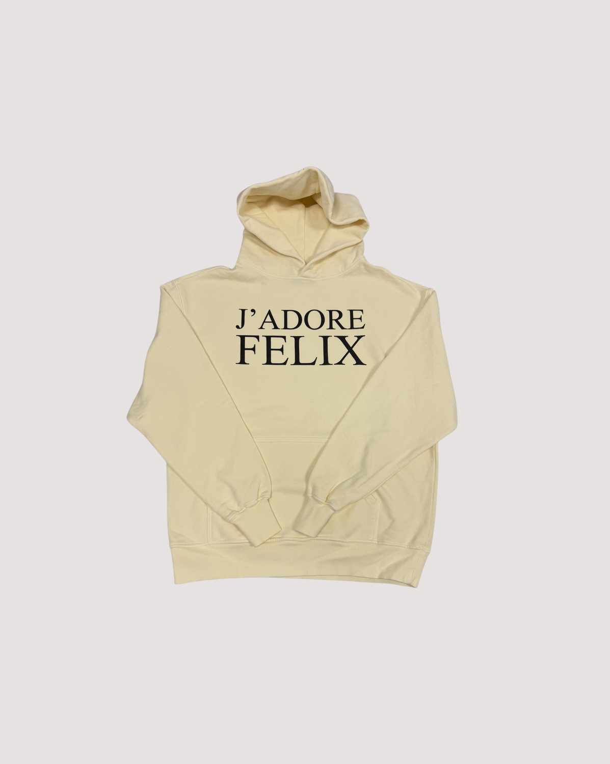 Pullover Cream &quot;J&#39;adore Felix&quot; Hoodie FW24