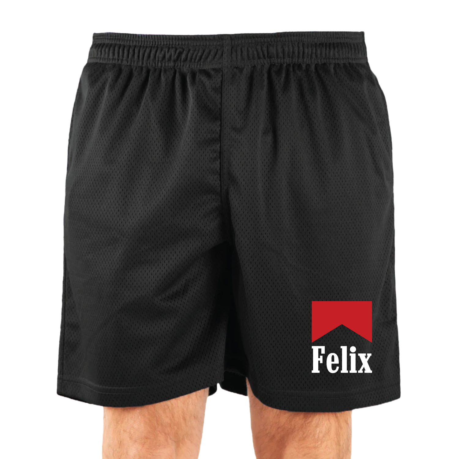 Black Mesh Marlboro Shorts