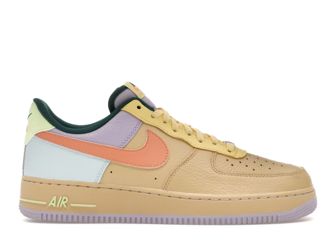Nike Air Force 1 Low &#39;07 Sesame Hydrangeas Soft Yellow Apricot Agate