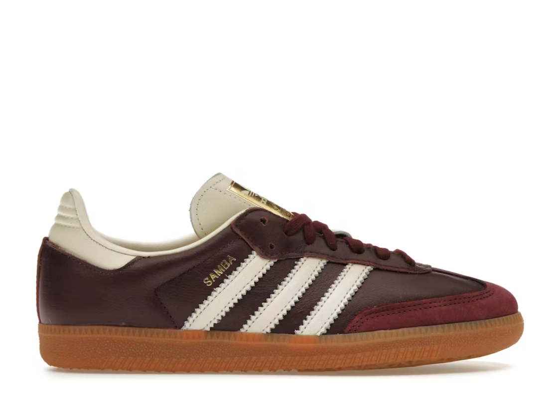 adidas Samba OG Maroon Gold Metallic
