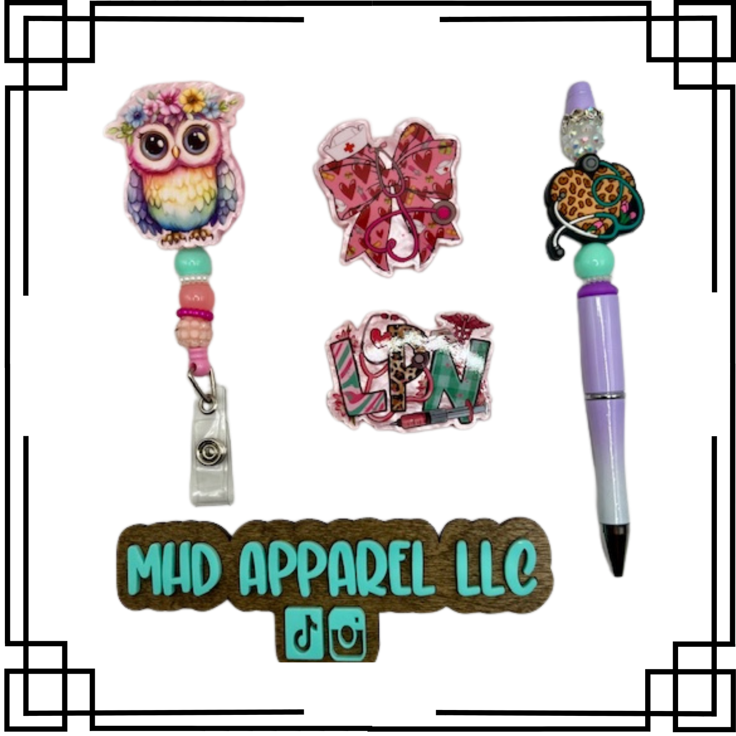 LPN Badge Reel &amp; Pen Set
