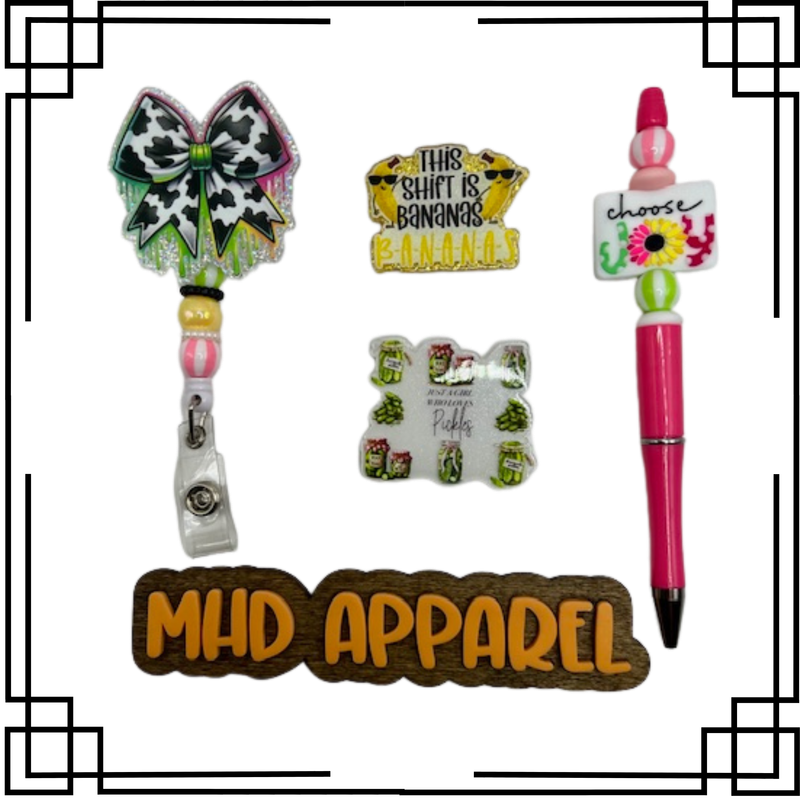 Shift Is Bananas Badge Reel &amp; Pen Set