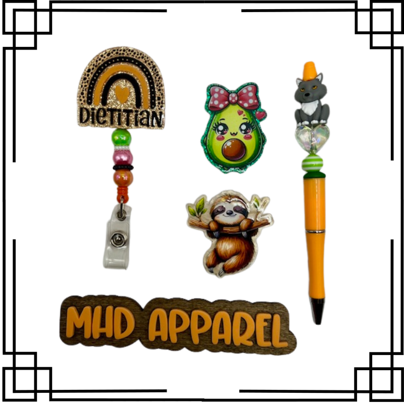 Dietician Badge Reel &amp; Pen Set