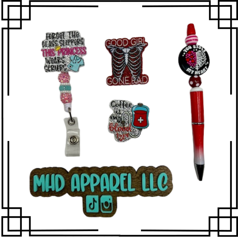 Good Girl Gone Rad Badge Reel &amp; Pen Set