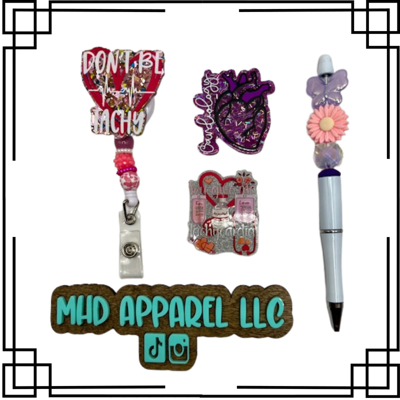 Cardiology Badge Reel &amp; Pen Set
