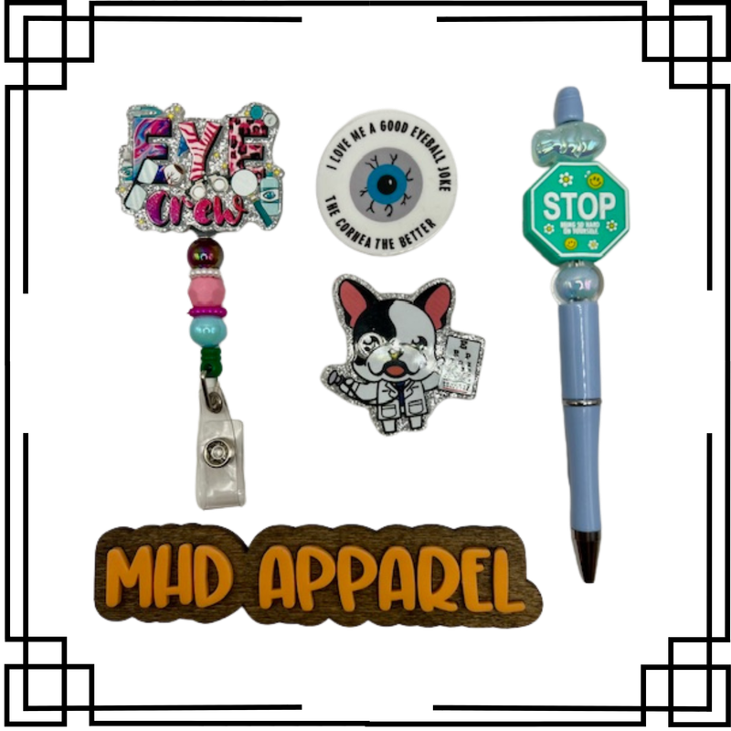 Ophthalmology/Eye Crew Badge Reel &amp; Pen Set