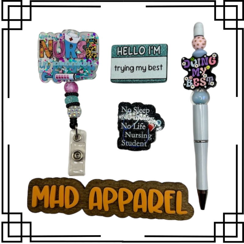 Nurse in Progress Badge Reel &amp; Pen Set