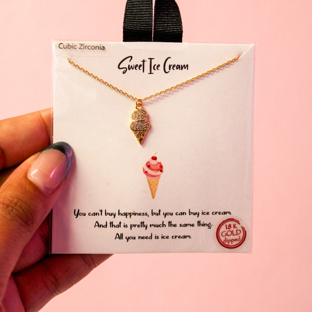 Gold Ice Cream Necklace