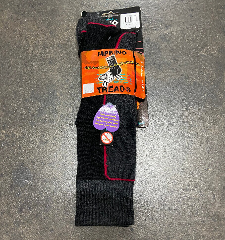 Merino Treads Ski Boarding Range, Size: Small, Color: Red