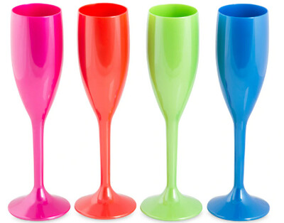 Serroni Carnivale Champagne Glass - Assorted Colours