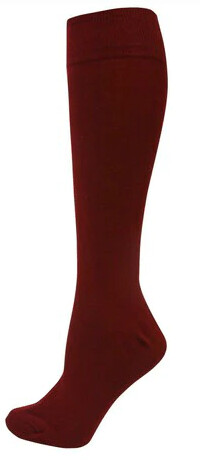 Bamboo Textiles Fine Knit Knee High Sock, Color: Burnt Red, Size: W 8-11