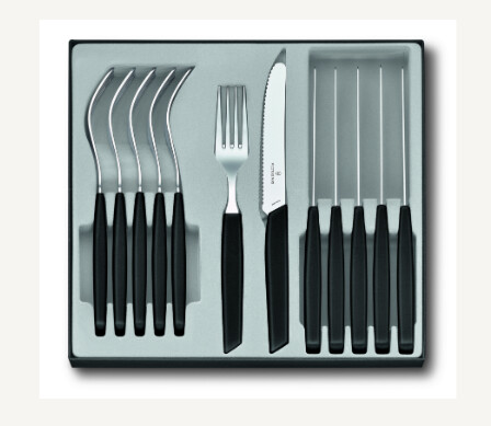 Victorinox 12 Piece Table Set- Black
