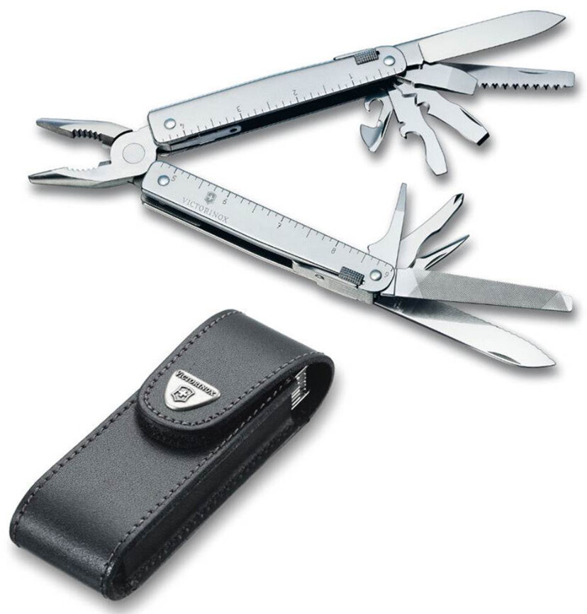 Victorinox Swiss Tool with Serrated Blade, Title: Leather Pouch/Serrated Blade