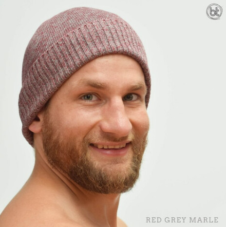 Bamboo Textiles Beanie, Color: Red Marle