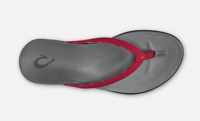 Olukai Ho&#39;opio Womens Thong - Red Dahlia, Size: 8