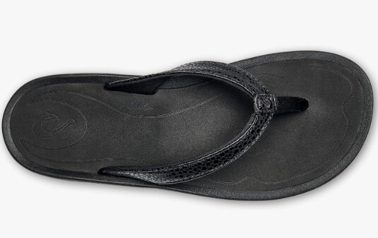 Olukai Kulapa Kai Womens Thong - Black, Size: 6, Color: Black