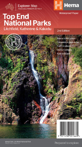 Hema Top End National Parks Map - Litchfield, Katherine and Kakadu