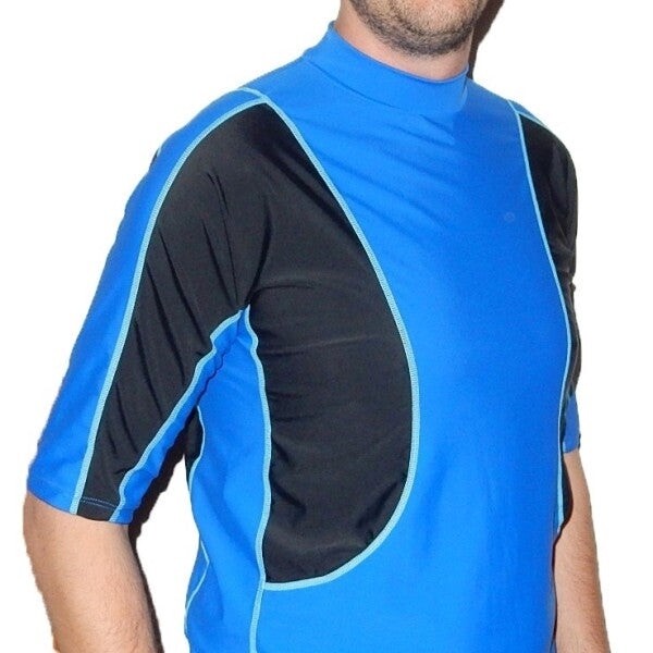 Radicool Adults Panel Sun Shirt - Royal Blue &amp; Black, Size: 4Xlarge