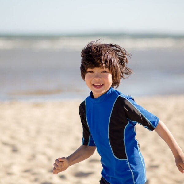 Radicool Kids Panel Sun Shirt - Royal Blue, Size: 6