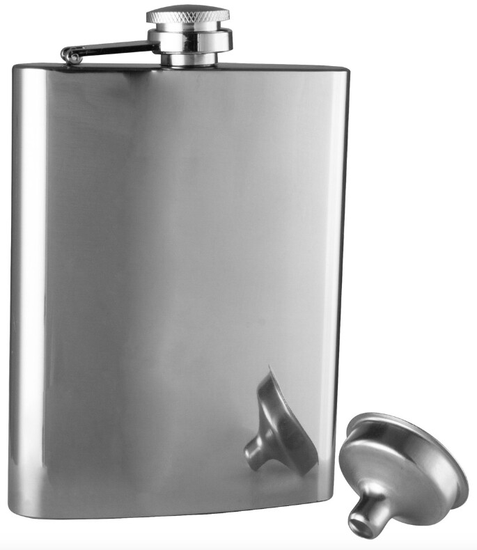 Avanti Hip Flask With Funnel - Polished