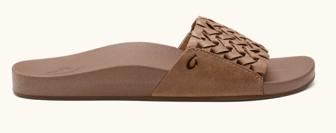 Olukai Kamola Leather Slide, Size: 8, Color: Tan