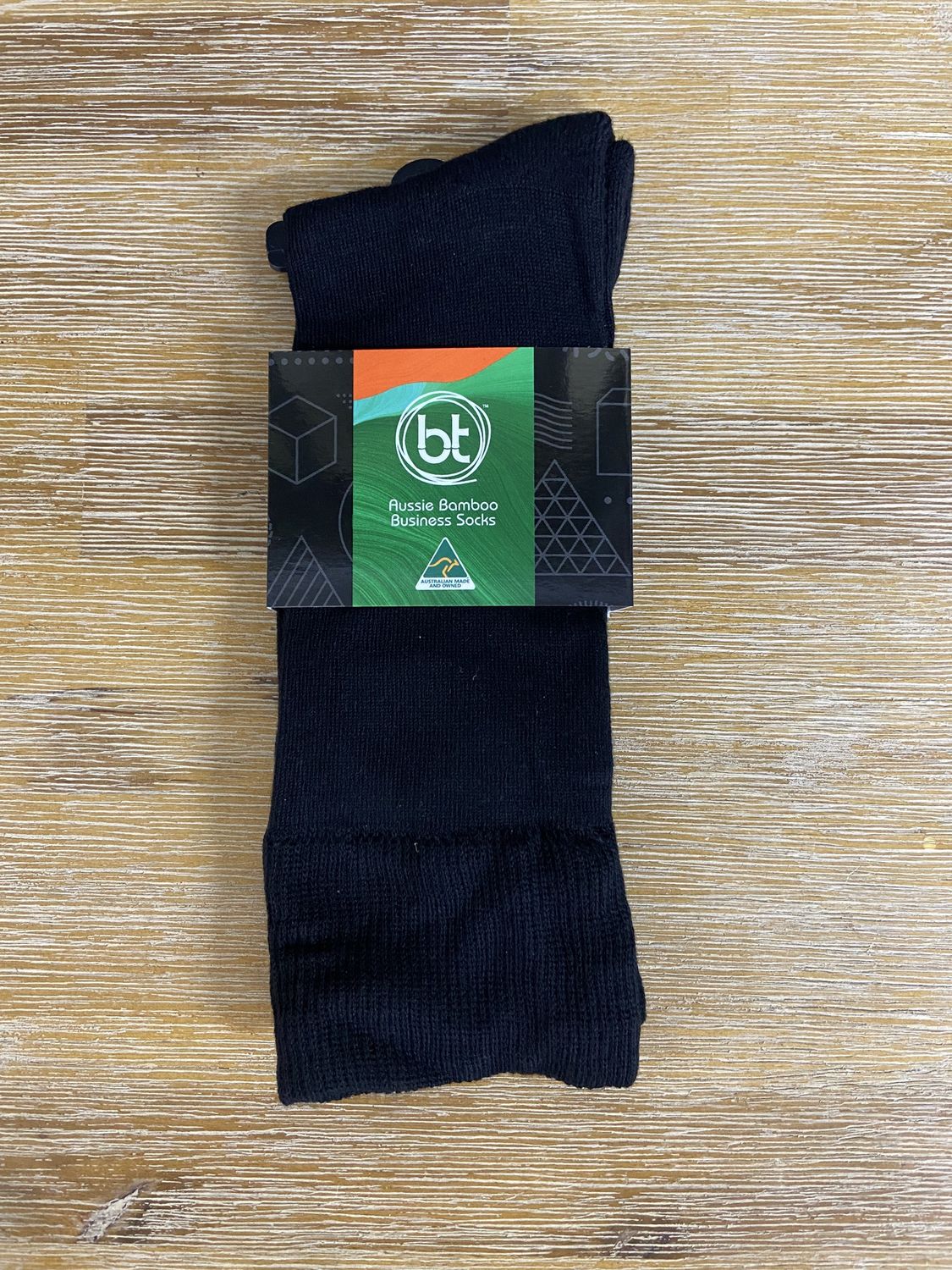 Bamboo Textiles Australian Made Bamboo Business Socks, Colour: Black, Size: M4-6/W6-8