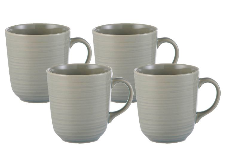 Mason Cash 4 Pack Mug Range, Style: Grey WM 4 Pack