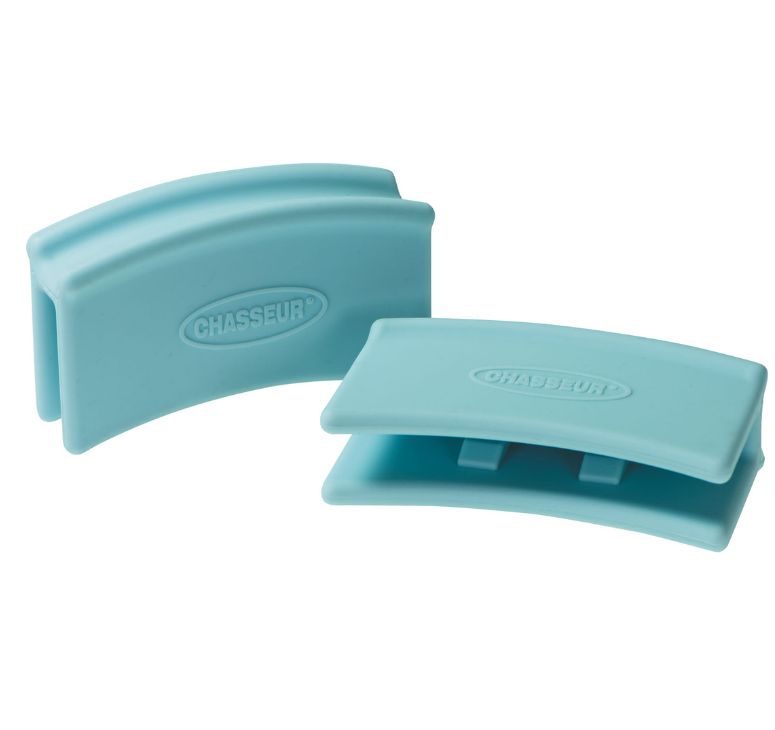 Chasseur Silicone Pot Holders Set of 2, Color: Duck Egg Blue