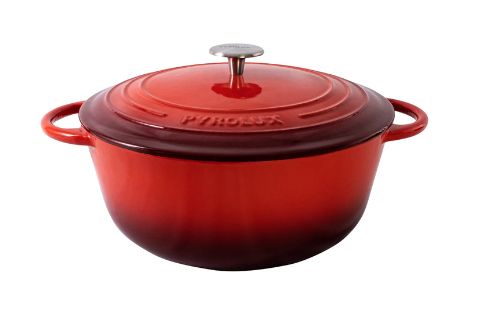 Pyrolux Pyrochef Round French Oven Range, Size: Chilli Red 28cm/6L