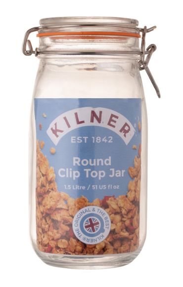 Kilner Round Clip Top Jar Range, Size: Round 1.5L