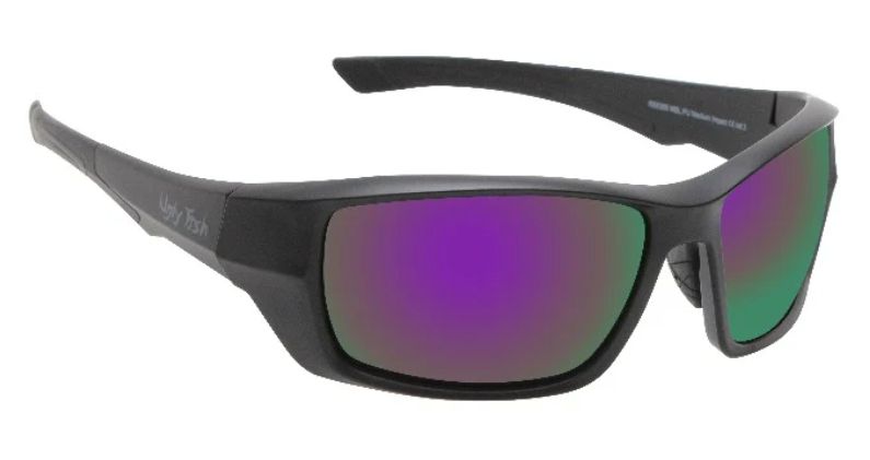 Ugly Fish Riderz Lifestyle Sunglasses, Colour &amp; Title: RS5355 Matt Black/Purple Revo