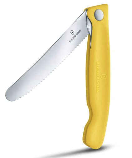 Victorinox Folding Steak/Tomato Knife, Style: Folding Steak Yellow