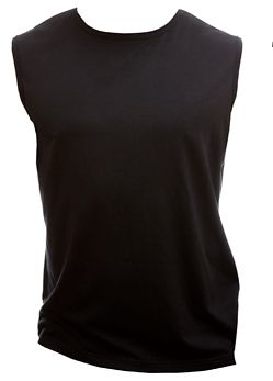 Bamboo Textiles Sleeveless T Shirt, Color: Black, Size: XXXLarge