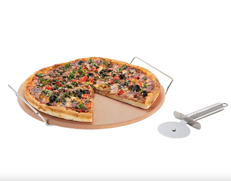 Avanti 33cm Stone Set with Rack and Pizza Cutter