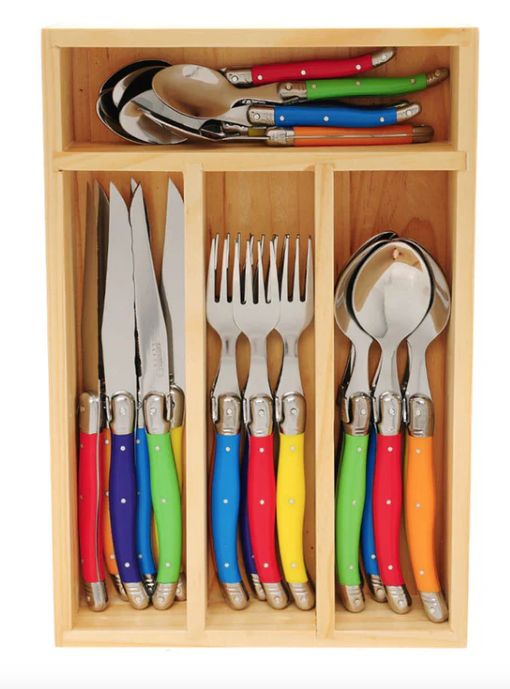 Laguiole Elite 24 Piece Cutlery Sets, Colour: Multi Classic