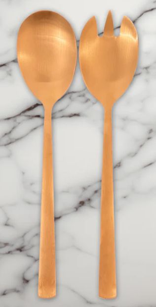 St Clare Nordic Salad Server Set Range, Color: Rose Gold