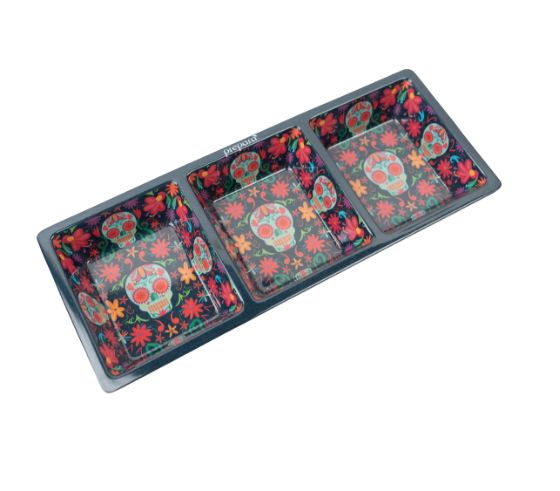 Prepara Three Section Tray - Day of the Dead