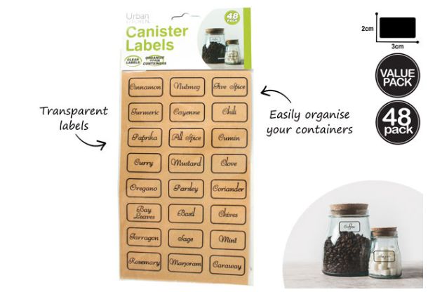 Canister Label Stickers
