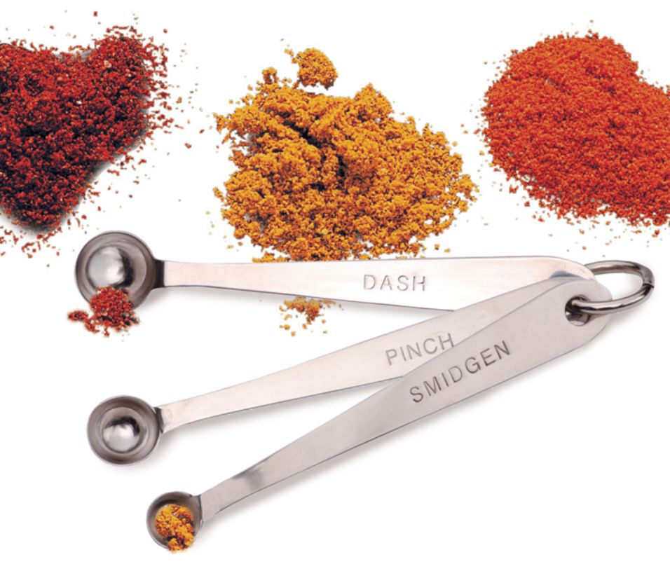 RSVP Measuring Spoons Range, Style: Smidge, Pinch &amp; Dash