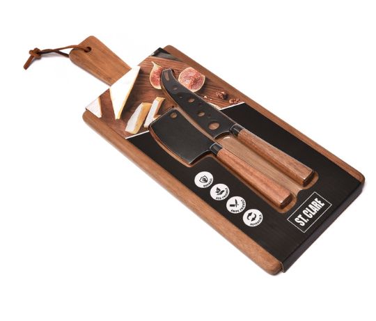 St Clare Cheese Board Gift Set 3Pce