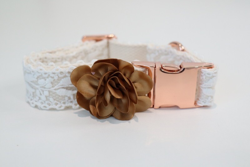 LACE COLLAR WITH BROWN FLOWER